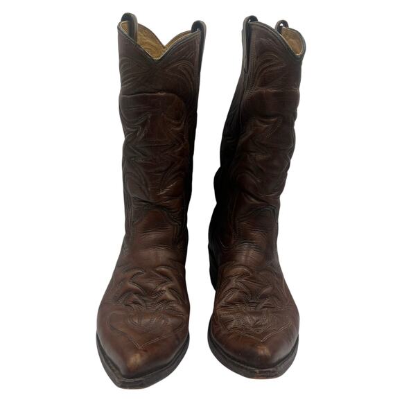 Nocona Brown Leather Western Cowboy Boot Style 31294 Mens 9 EE main image 5